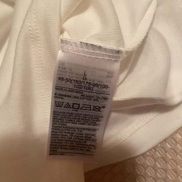NWT Gap Women White Long Sleeve T-Shirt MEDIUM - Picture 6 of 9